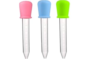 SWYSGS Liquide Droppers, 3 Pcs Pipettes Compte-Gouttes en Silicone, Liquide Pipettes, Pipette Graduée, pour DIY