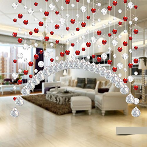 Keerads Crystal Bead Curtain Room Door Window Beads Crystal