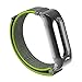 Produktbild Altsommer 13mm für XiaoMI MI-Band 2 Klettverschluss Nylon Loopback mit Metall Schutzhülle Armband Bracelet Armband Gewebtes Nylon Uhrenarmband Ersatzarmband fü Damen Herren (Grün)