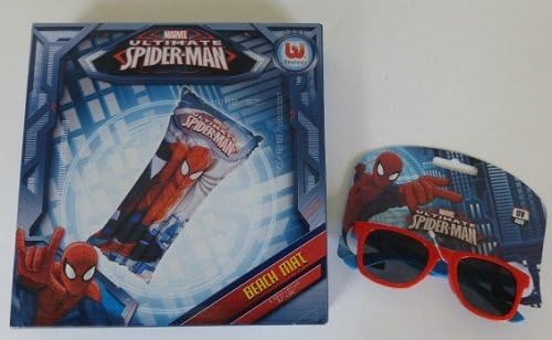 Marvel Spiderman Swimming Inflatable Beach Mat &amp; Sunglasses