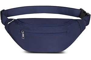 QINLOV Bauchtasche Gürteltasche Hüfttasche für Herren Damen Wasserdicht Stylisch Unisex Bum Waist Fanny Pack für Outdoor Sport Reise Wandern Hundetraining (Blau)