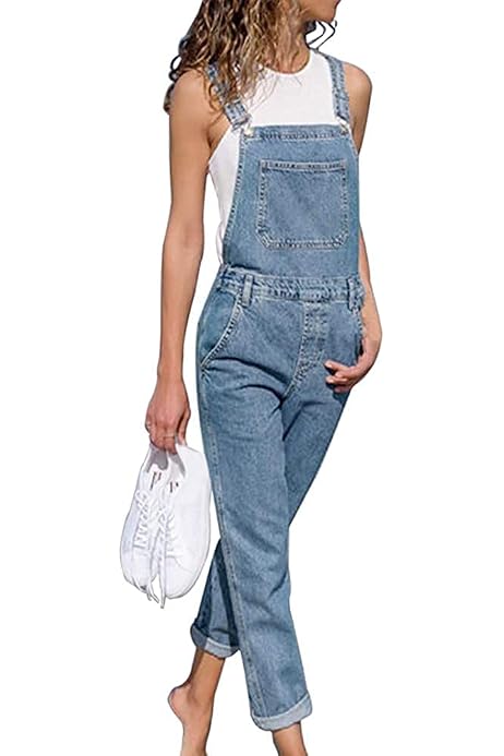 Salopette Femme Boho ORANDESIGNE - Pantalon Large à Bretelles, Imprimé Fleuri
