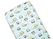 Junior Cotton Cot Bed Fitted Sheet 70x140cm (in favorite fabric pattern / design) - OWL BLUE