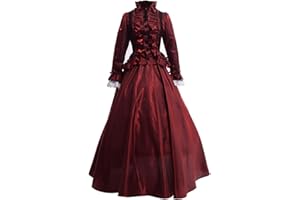 GRACEART Womens Medieval Victorian Fancy Dresses with Crinoline Palace Royal Masquerade Vintage Costume