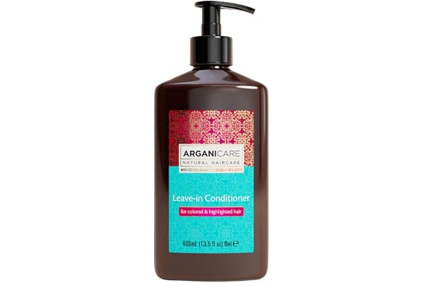 ARGANICARE - Soin Hydratant Protecteur Sans Rinçage à l'Huile d'Argan - Soin Cheveux Colorés - Flacon 400 ml
