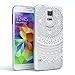 Produktbild EAZY CASE Hülle für Samsung Galaxy S5/LTE+/Duos/Neo Schutzhülle Silikon Mandala Design, Slimcover Henna, Handyhülle, TPU Hülle/Soft Case, Silikonhülle, Backcover, indische Sonne, transparent, Weiß