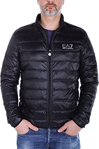 EA7 Emporio Armani Herren Lightweight Daunenjacke - Super leichte Jacke Übergangsjacke Steppjacke mit Daunenfüllung und Stehkragen, Farbe:Blau;Größe:M