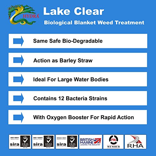 HYDRA LAKE CLEAR 1 x 25 KG Lake Blanket Weed Remover Garden Outdoor Store