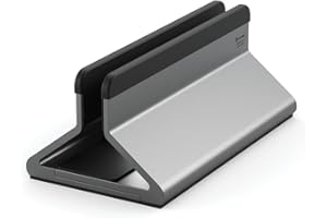 ALOGIC Bolt Adjustable Laptop Vertical Stand/Clamp - Crafted with Superior Aluminium & Silicon Grip Pads, Interchangeable Width Size, Compatible with MacBook, Surface, Chromebook and Others