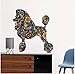 Produktbild Newberli Farbe Standard Pudel Hund Aufkleber Lebendige Blumenmuster Wandaufkleber Steuern Dekor Wohnzimmer Wandkunst Removable Tapete