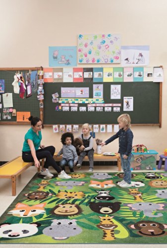 Lernen und Spielen Kinder Teppiche Educational Fun Wild Animals in 300×300 cm - 2