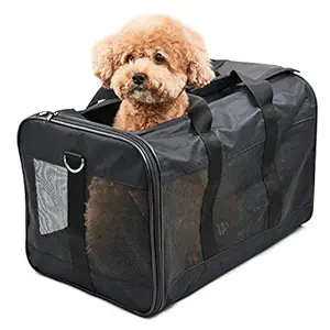 ScratchMe Pet Travel Carrier Soft Sided Portable Bag for Cats, Small Dogs, Kittens or Puppies, Collapsible, Durable, Airline Approved, Travel Friendly, Carry Your Pet with You Safely and Comfortably