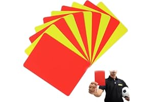 ZORTVUL 10 Pieces Carton Jaune Et Rouge Arbitre, Pvc Carton Arbitre Football 8 Cm X 10,5 Cm, Jeu De Carte D'Arbitre Imperméables, Carton Jaune Rouge Robuste Pour Les Événements Sportifs