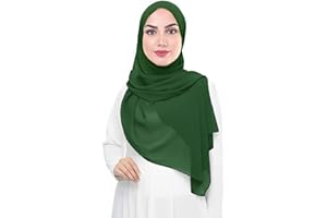 Lina & Lily Damen Muslim Premium Chiffon Hijab Kopftuch Schal aus Leicht Stoff