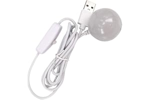 DZYDZR Eleidgs Luce notturna a LED mini 3W 5V lampada magnetica USB con l'interruttore per computer / PC / Notebook / interfaccia USB Camping Trip (bianco)