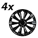 Produktbild 4x UNITEC 75477 RADZIERBLENDE DELTA 15" SCHWARZ RADKAPPEN