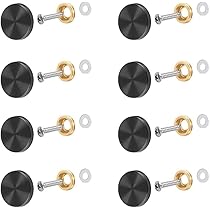 Spiegelschrauben Set 8-teilig - Chrom Mit Dekorativen Kappen 25mm