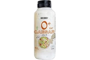 Weider Gourmet 0% Fat Caesar Sauce (265 ml). Sauce César 0% Matières Grasses, 0% Sucre. Faible en Calories. Nouvelle Recette Gourmet. Vegan.