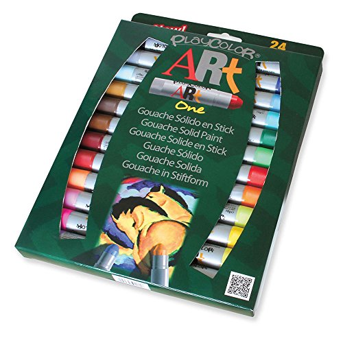 Playcolor 400615 Art One Caja de 24 Barras de guache sólido, 29 x 2,5 x 21 cm