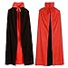 Price comparison product image DreamU WESTLINK Cloak with Collar Costume Cape (35 - 55inches) Black Red Reversible