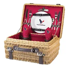 NFL Houston Texans Champion Picnic Basket with Deluxe Service for Two, Red