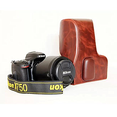 pu Design Housse en cuir   tui pour appareil photo avec tr  pied pour Nikon D750