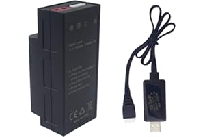 BLLRC 1PCS 11.1V 1050mAh 25C 3S Lipo Batería con Enchufe t con Cable de Carga USB para MJX H16 H16P H16E H16GT H16BM H16PL 14301 RC Coche de Juguete Modelo de Deriva de Alta Velocidad del automóvil