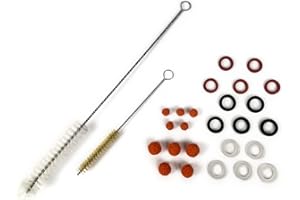 GASTRO BRENNECKE - SEIT 1984 - Bürstenset, 27 teilig, Zubehör für Zapfanlage mit Schankhahnbürste, Dichtungen, Schwammkugeln