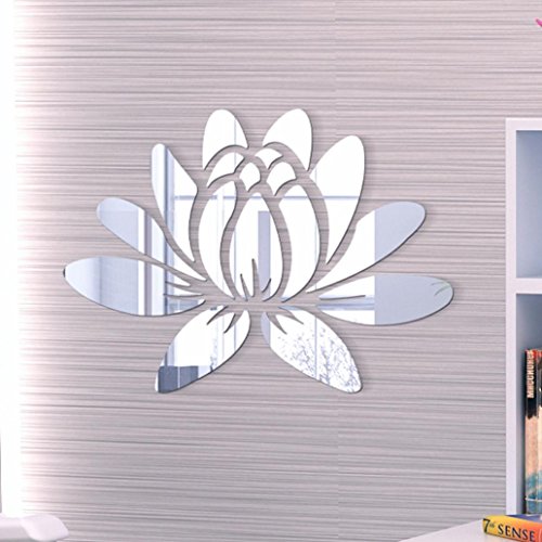Moonuy-3D-DIY-Dcoration-de-Chambre-Sticker-Mural-Acrylique-Stickers-Dcoration-Autocollant-Mural-Amovible-Lotus-Acrylic-Moderne-Conception-Future-Surface-Murale-Vignette-Salon-Chambre-a-Coucher