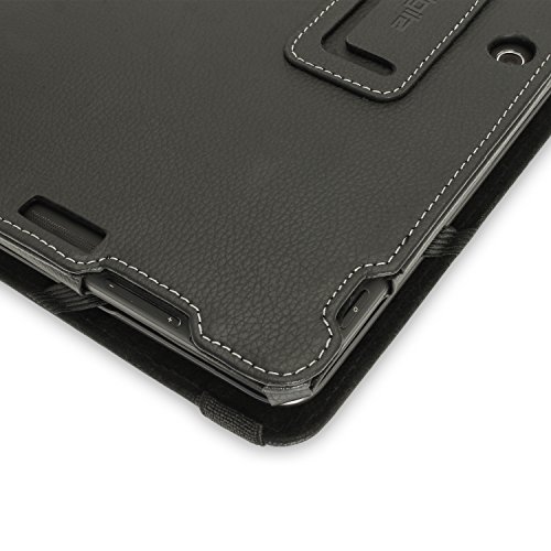 igadgitz Schwarz PU Ledertasche Hülle Folie für Asus Transformer Pad TF103C 10,1 Zoll mit Multi-Winkel Betrachtungs + Stylus-Stift Elastischen Halter + Displayschutzfolie - 8