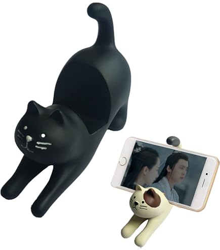 Support De Téléphone Portable Plusheez | Support De Téléphone 2 En 1 Avec Lingette En Microfibre | Nettoyant Pour écran | Support De Téléphone Universel Pour Enfants Et Adultes