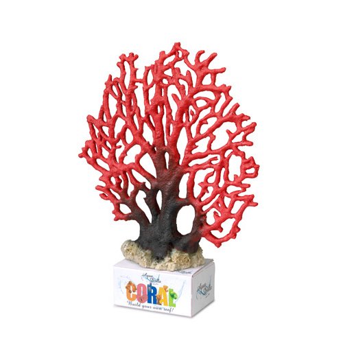euopet Bernina Internacional Acuario Decoración Aqua Della Memoria de Coral, 23,5 x 19,5 x 5,5 cm, Color Rojo