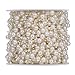 Produktbild demiawaking 10 m String Beads Perle Kette Kunststoff Girlande Hochzeit Perlen Weihnachtsbaum Crafts Tischdekoration Perlen für Schmuckherstellung beige