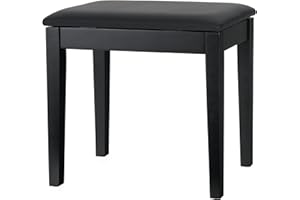 Classic Cantabile Banc de Piano avec Compartiment de Rangement modèle S Noir Mat