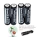 Price comparison product image 4-Pack18650 Li-ion Rechargeable 3.7V Battery + LED Torch Flashlight Set