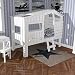 Produktbild Dannenfelser Möbel Spielbett Hochbett STRANDHAUS Höhlenbett Baumhausbett Kinderbett Hüttenbett Massivholz Vollholz Holz Weiss Kinderzimmer 90x200cm #11049