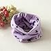 Koly Autumn Winter Baby Girl Boy Collar Scarf Cotton O Ring Neckerchief Scarves (Purple)