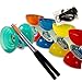 Produktbild Grosses Diabolo Starter Set: Diabolo Beach Free von Henrys mit Kugellager, Diaboloholder, Alu-Handstaebe (Gelb)