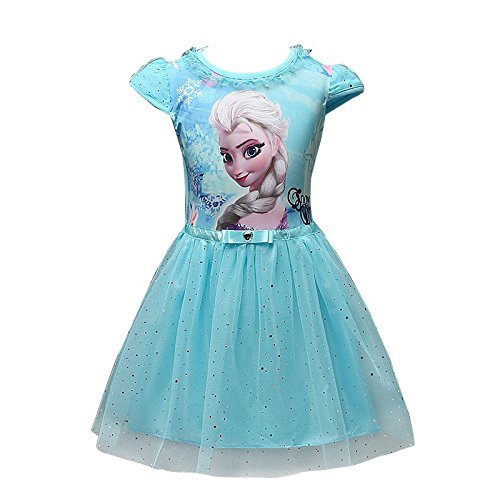 strapless open back dress Disney Princess Elsa Anna Frozen Inspired Blue Tutu Dress – EverAfterTutuCo main image 1