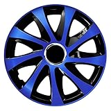 4-teiliges Set CM DESIGN Drift EXTRA Blau/Schwarz - 16 Zoll, passend für Fast alle VW z.B. für Tiguan 5N