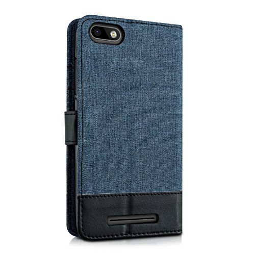 kwmobile Funda para Wiko Lenny 3 - Wallet Case Plegable de Cuero sint tico - Cover con Tapa Tarjetero y Soporte en Azul Oscuro Negro reviews kwmobile Funda para Wiko Lenny 3 - Wallet Case Plegable de Cuero sint tico - Cover con Tapa Tarjetero y Soporte en Azul Oscuro Negro