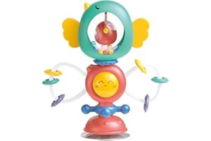 iFunLong Baby Rattle Toys with Suction Cup - Interactive High Chair Activity Toy for 3 Months and Up - Baby Einstein Babies Toy for Sensory Play