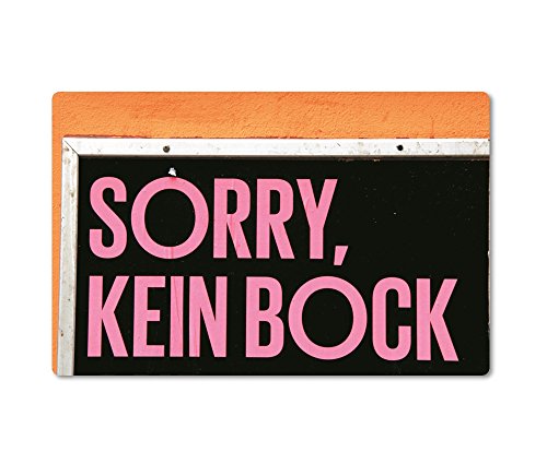 Magnet / Kühlschrankmagnet Nr1055 - Titel: "LUSTLOS" - Aufschrift: *SORRY KEIN BOCK* - Von tom bäcker aus der Fotoserie "Die schöne Sprache"