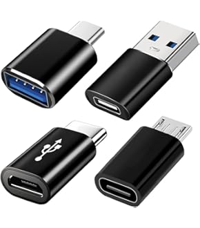 Wicked Chili Jeu D'adaptateurs USB OTG- 2X Adaptateur MicroUSB Vers USB C OTG (on-The-Go) Compatible Avec Huawei EnVizion 360 Et Smartphone Avec Micro -USB OTG (Synchro Des Données