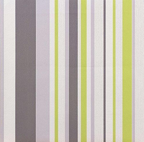 P+S Tapete HAPPY TIME Vliestapete 1312210 13122-10 Streifen grün grau