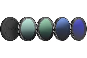 ‎SMALLRIG SMALLRIG Zestaw filtrów ND do DJI Osmo Action 6, 5 szt. filtrów polaryzacyjnych CPL ND8, ND16, ND32 Snap-On i silikonowa osłona obiektywu, szkło optyczne HD/filtry wielowarstwowe - 5895