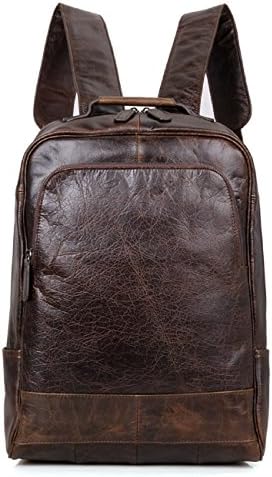 Hermiona Genuine Cow Leather Men's Backpack Laptop School Bag