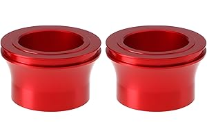 Briny River 1 Pair CNC Front Wheel Hub Spacers Aluminum Compatible with Sur-Ron Light Bee X LBX E-Bike, Red