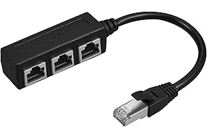 ICYWINK Sdoppiatore Ethernet RJ45, Cavo di Prolunga Ethernet, Switch Ethernet, Splitter LAN da 1 Maschio a 3 Femmine, Prolunga Cavo LAN Ethernet per Ethernet Cat5, Cat5e, Cat6