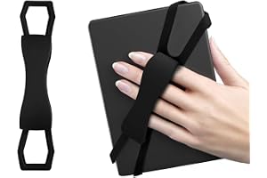 TORMEN Hand Strap for Kindle Tablets, Anti-Slip E-Reader Grip, Black | Anti-slip hand grip holder for Kindle and tablets. Secure reading grip, lightweight strap. Comfortable one-handed reading